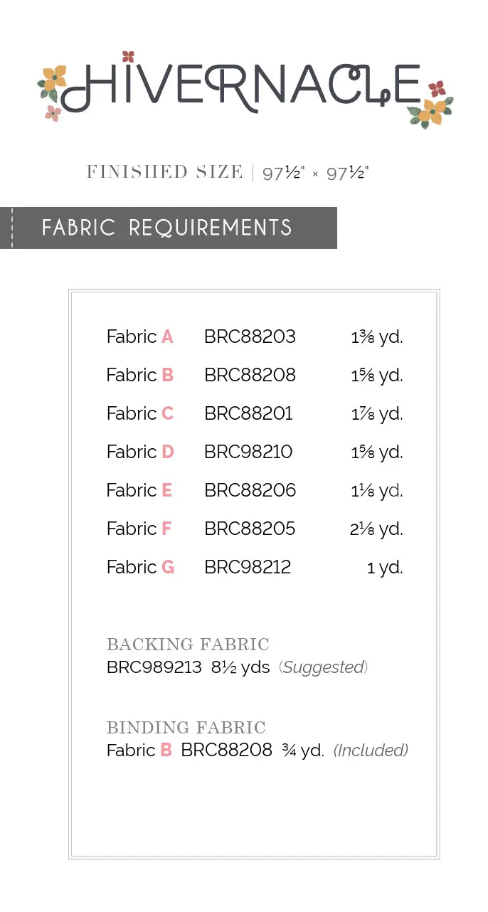 Hivernacle Quilt Kit – Barcelona Collection by Katarina Roccella Little Fawn Fabric