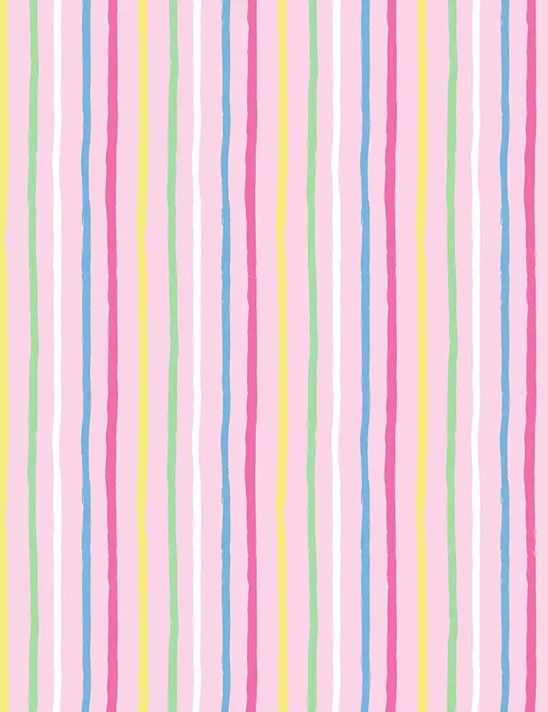 Candy Stripe - Pink - 100% Cotton - Dear Stella - Fabric By The Yard - Meowmi Beach Collection