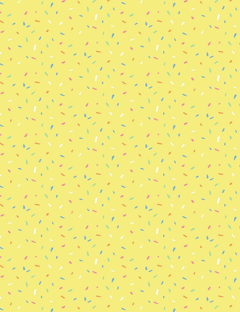 Sprinkles - Buttercup Yellow - 100% Cotton - Dear Stella - Fabric By The Yard - Meowmi Beach Collection