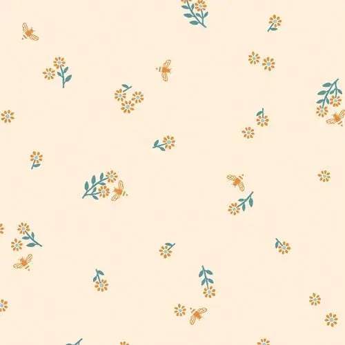 Foraging Flutter Linen in Sun, by Maureen Cracknell for AGF, Linen Fabric