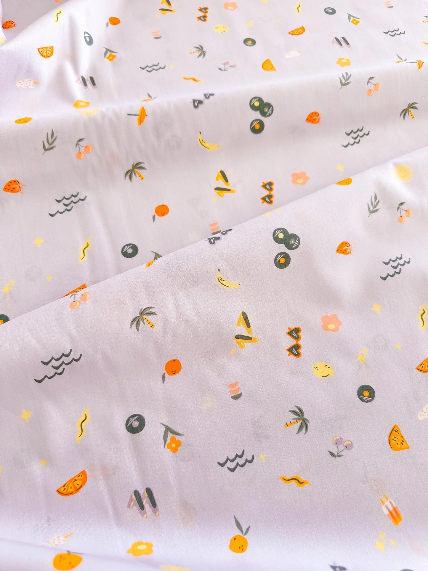 Premium Cotton Fabric by Yard - Tangerine Collection Retro-Summer_500px, AGF Studio Quilt & Craft Material