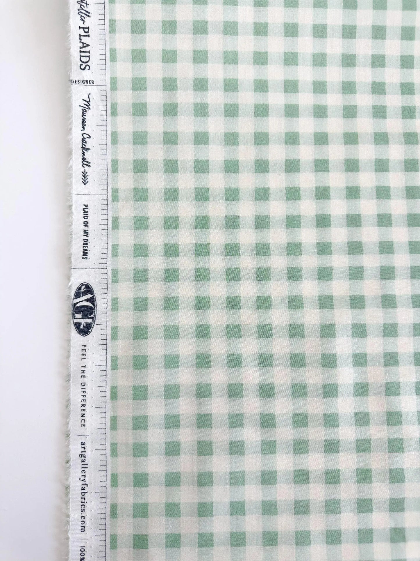 Small Plaid of my Dreams in River, by Maureen Cracknell for Art Gallery Fabrics, 100% Premium Cotton Fabric