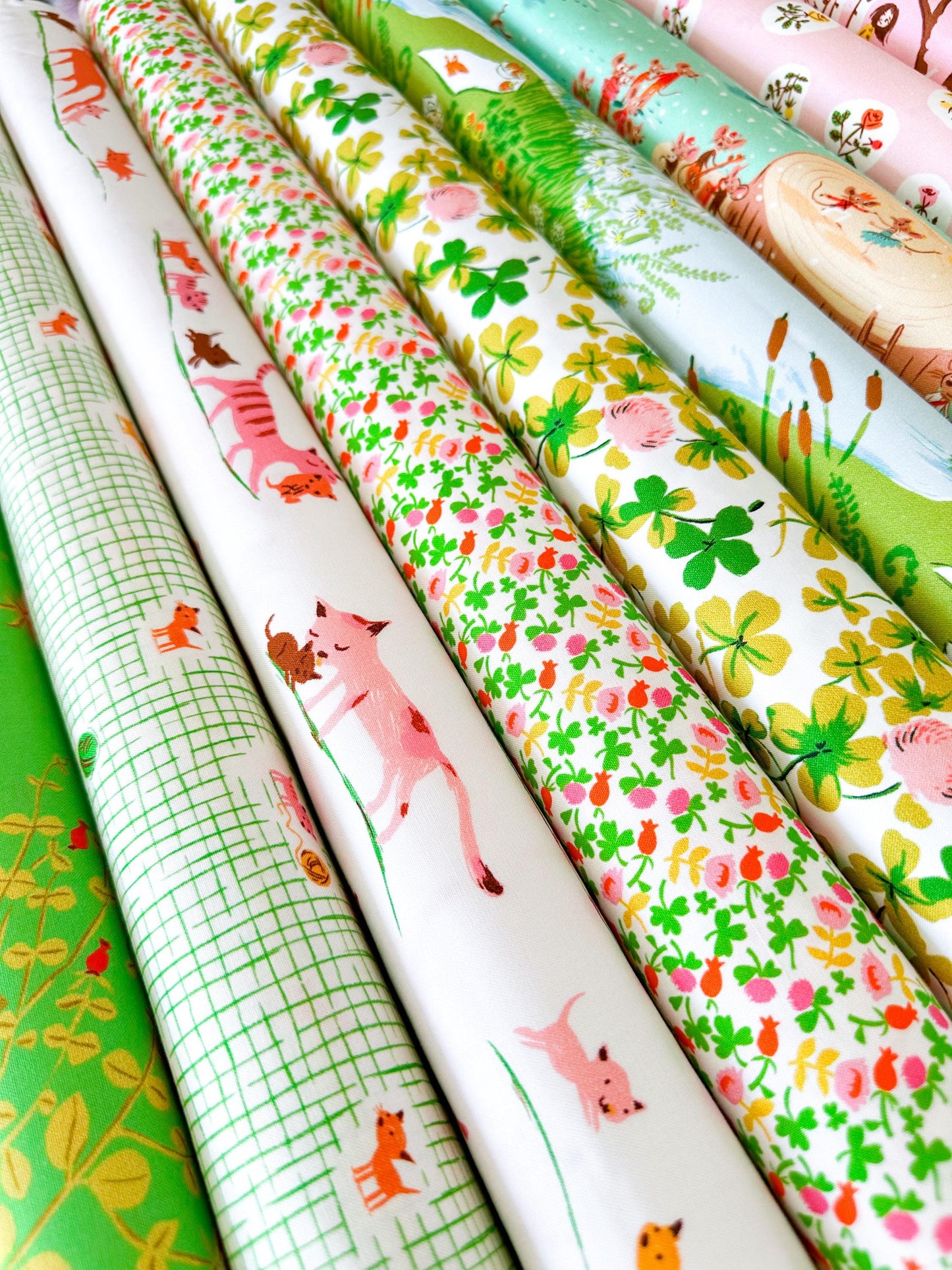 Girls in Trees Fabric by the Yard, Cotton Print Fabric for Sewing & Crafts, by Heather Ross, Oeko-Tex Certified Windham Fabrics