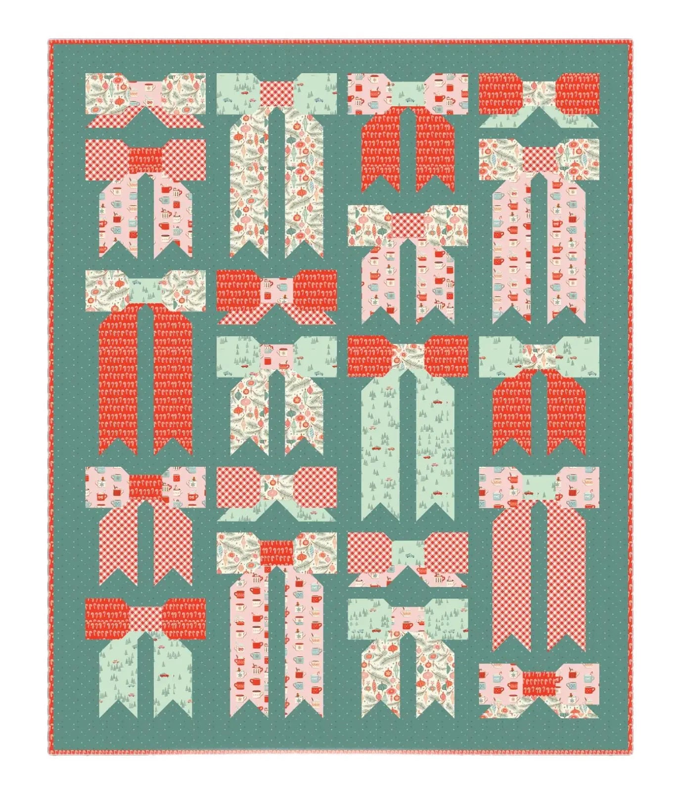 Top Knot Quilt Pattern by Pen + Paper Patterns β Printed Little Fawn Fabric Bow Quilt Sewing Pattern