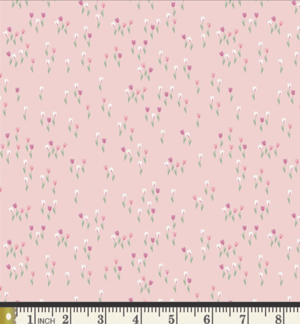 Hillside Tulips – Premium Cotton by the Yard – THE CUR8TOR - Romantica Collection by AGF Studio – Art Gallery Fabrics, Floral Print