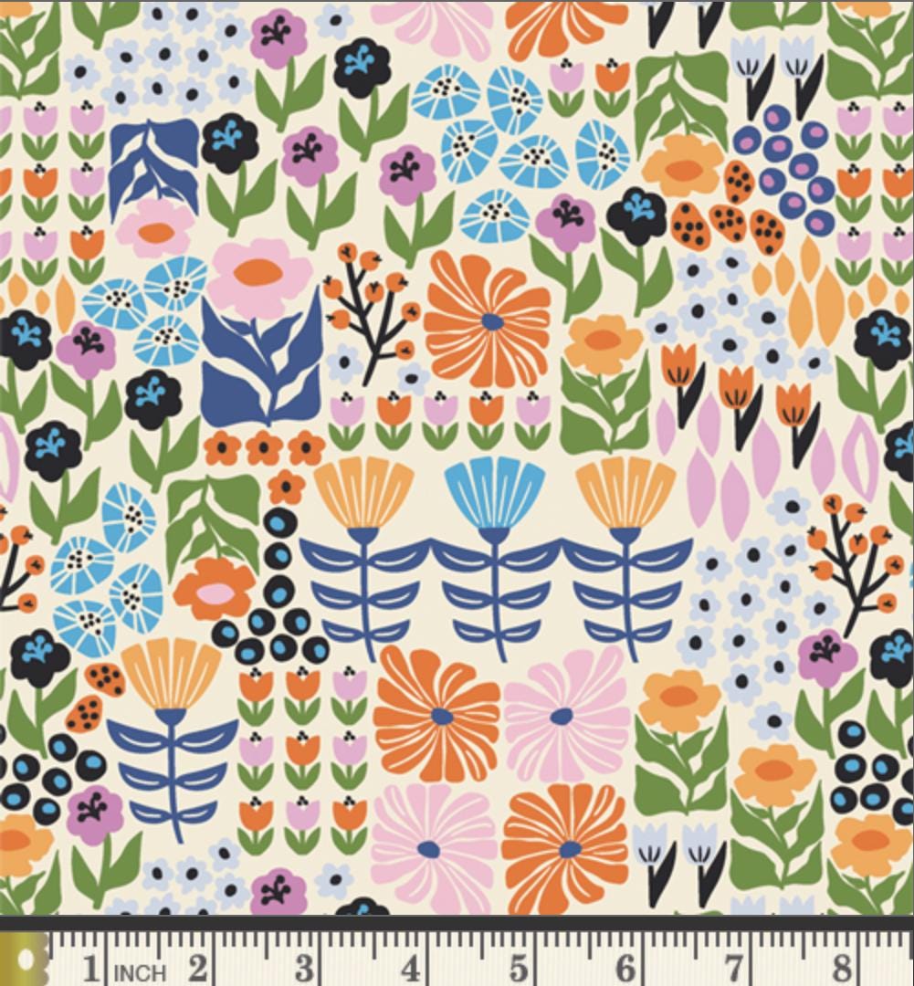 Petal Patchwork – Premium Cotton by the Yard – THE CUR8TOR - Modernista Collection by AGF Studio – Art Gallery Fabrics, Floral Print