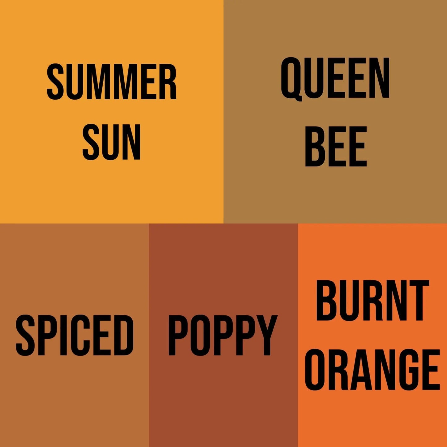 Pure Solids “Golden Harvest" Fabric Bundle – 5pc AGF Set – Fat Quarter, Quarter Yard, or Half Yard Cotton Solids