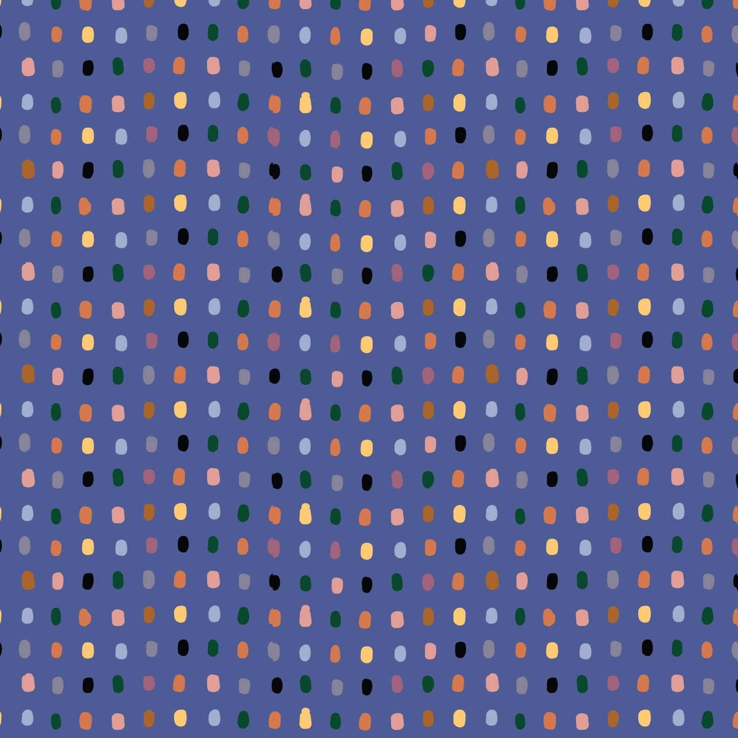 Dew Drops Dusk, Fabric by the Yard, 100% Organic Cotton, By Leah Duncan for Cloud9 Fabrics, Fern Grove Collection, Dots Print