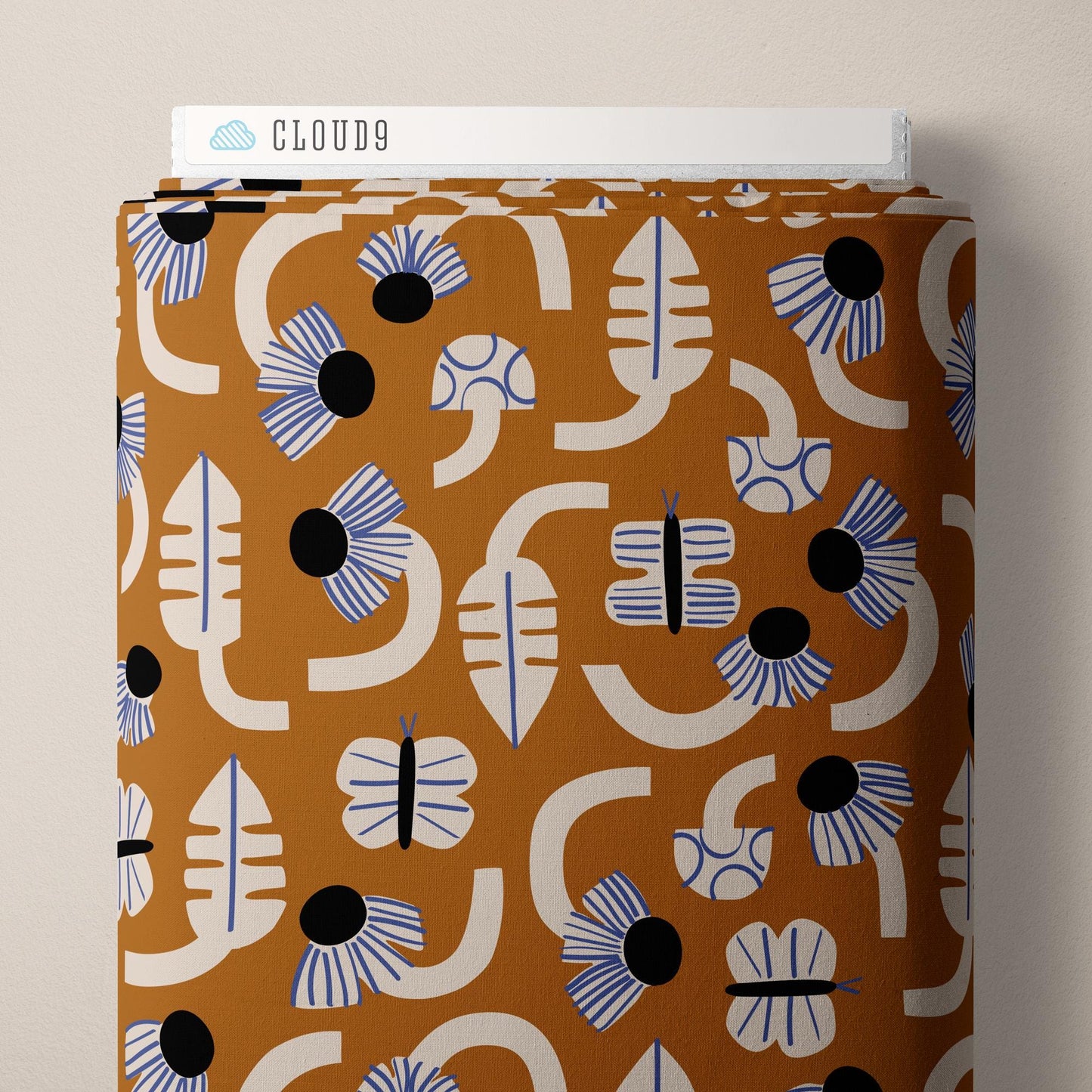 Forage, Fabric by the Yard, 100% Organic Cotton, By Leah Duncan for Cloud9 Fabrics, Fern Grove Collection, Floral Print