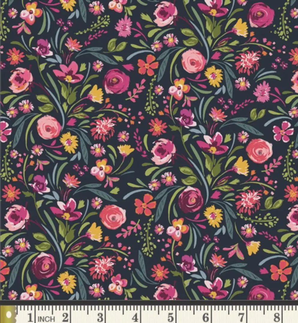 Graceful Blooms – Premium Quilting Cotton by the Yard | THE CUR8TOR - Bohemia Collection by AGF Studio | Art Gallery Fabrics