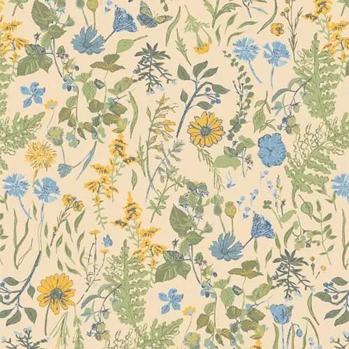 Peaceful Meadow Dawn – Quilting Cotton Fabric by the Yard | POTAGER Collection by Sharon Holland for Art Gallery Fabrics