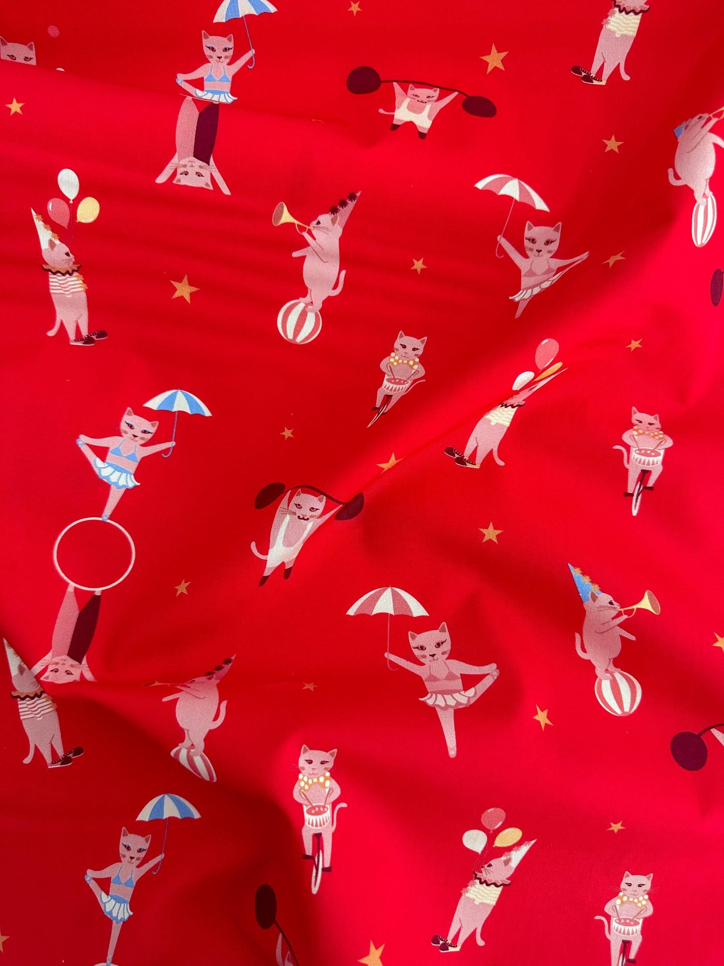 Purrfect Performers Warm – Premium Quilting Cotton by the Yard | Purr Parade Collection by AGF Studio | Art Gallery Fabrics