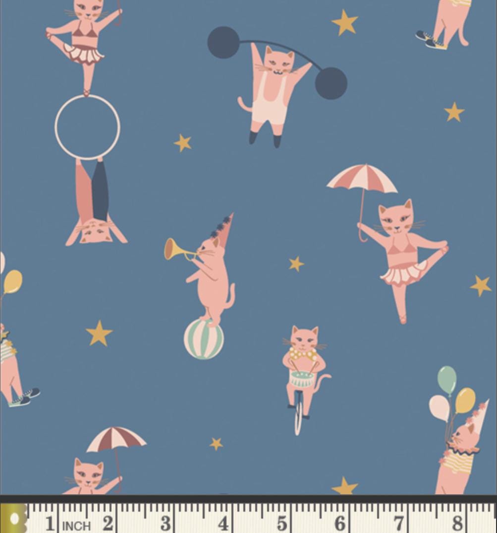 Purrfect Performers Cool – Premium Quilting Cotton by the Yard | Purr Parade Collection by AGF Studio | Art Gallery Fabrics
