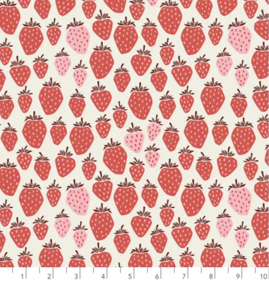 Queen of Berries - Pink Berry Fabric