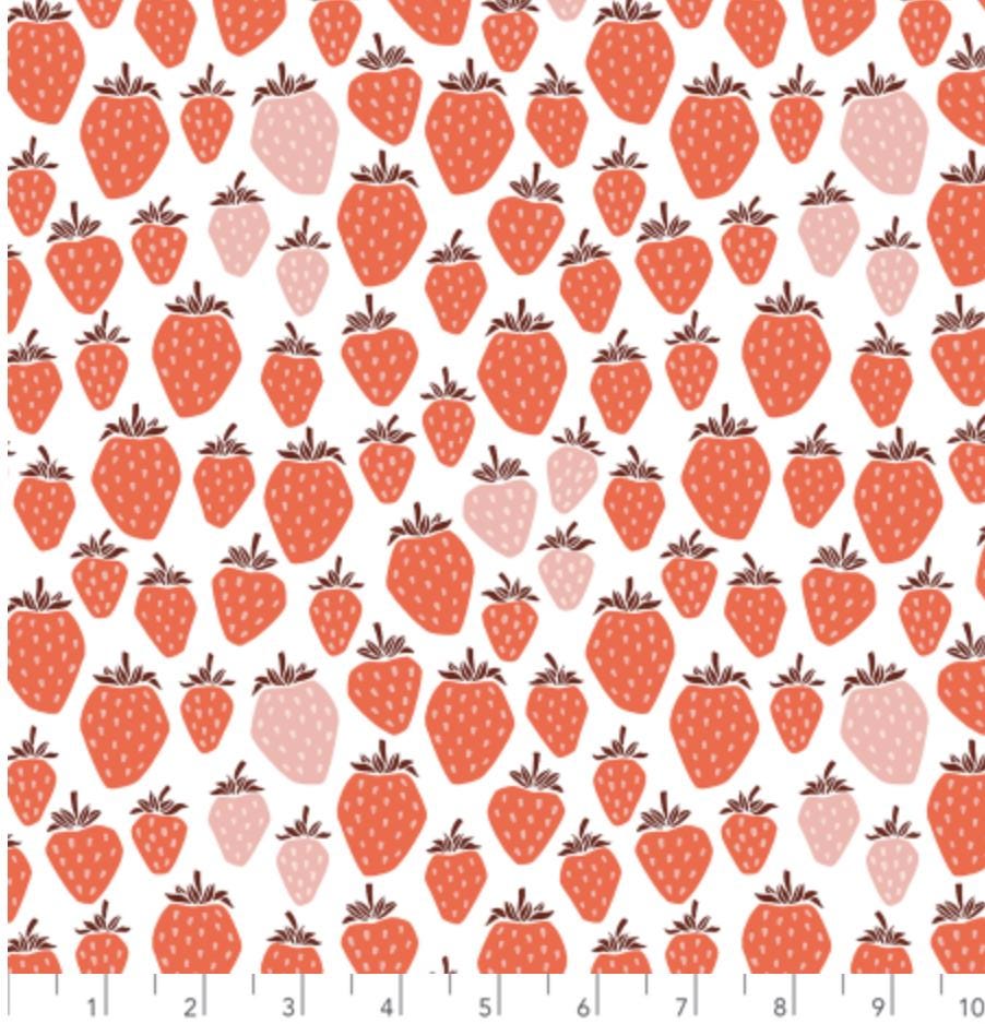 Queen Of Berries - Blushing Red Fabric