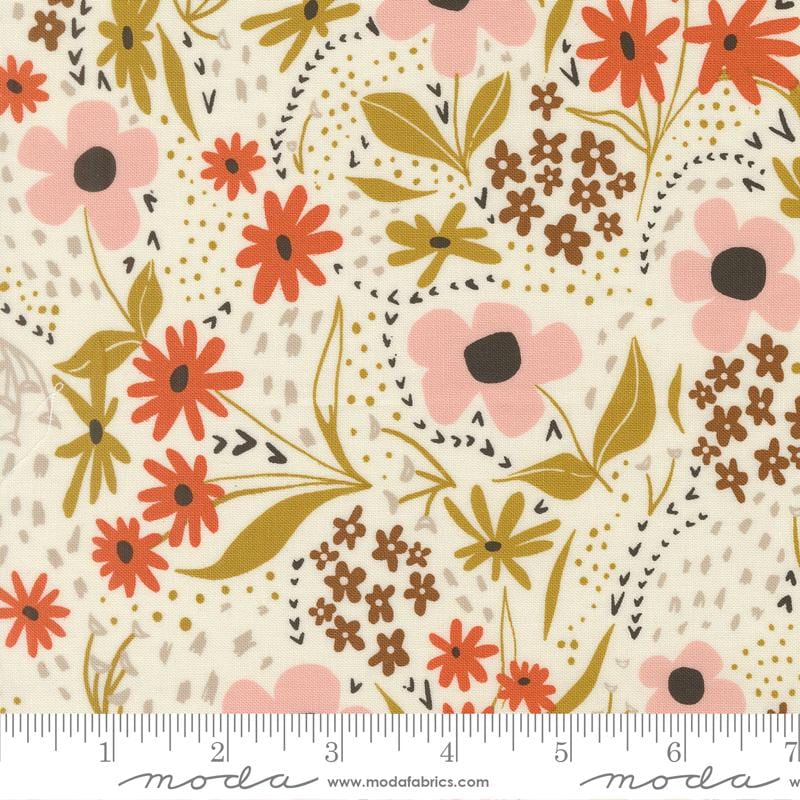 Feedsack Floral Florals – Night Owl Collection by Gingiber for Moda Fabrics | 100% Cotton Quilting Fabric, Sold by the Yard