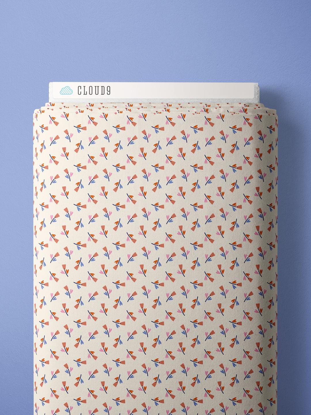 Spring Buds, Fabric by the Yard, 100% Organic Cotton, By Claire Iglesias for Cloud9 Fabrics, Wild Garden Collection