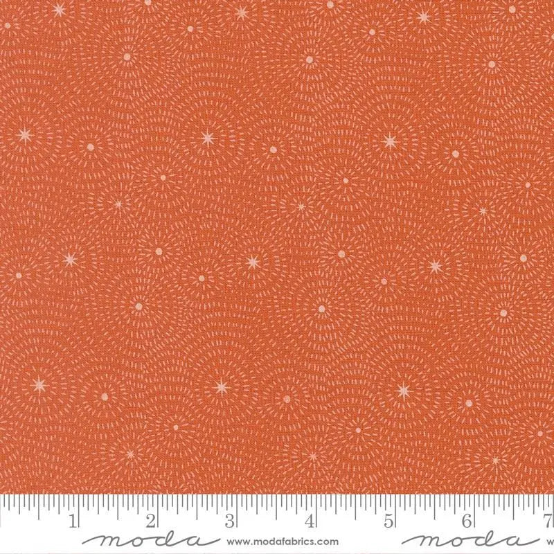 Starry Night Blenders Orange – Night Owl Collection by Gingiber for Moda Fabrics | 100% Cotton Quilting Fabric, Sold by the Yard