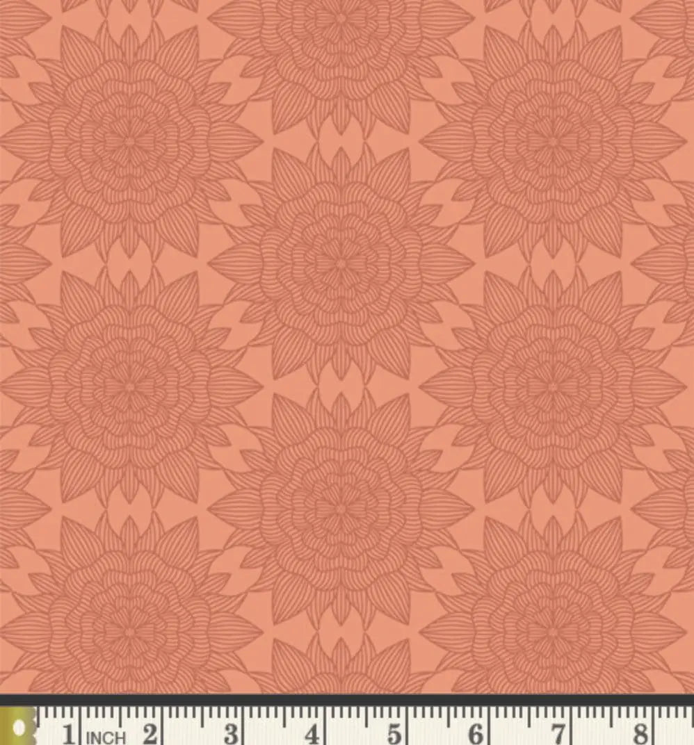Lineal Bloom - Premium Quilting Cotton by Sewcial Bee Collective | GeoBloom Collection Fabric Yards