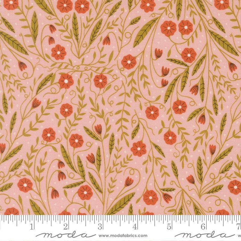 Woodland Floral Florals (Pink) – Night Owl Collection by Gingiber for Moda Fabrics | 100% Cotton Quilting Fabric, Sold by the Yard