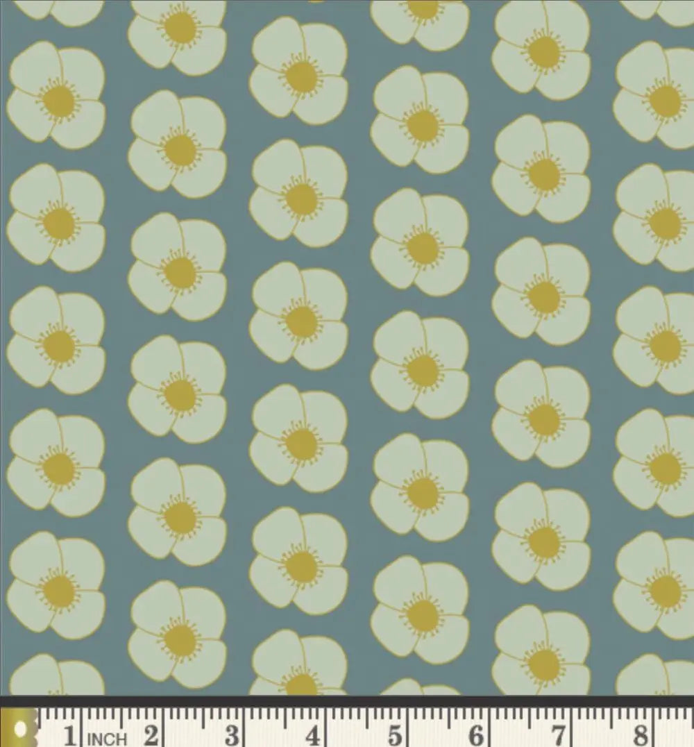 Joyful Poppies - Premium Quilting Cotton by Sewcial Bee Collective | GeoBloom Collection Fabric Yards