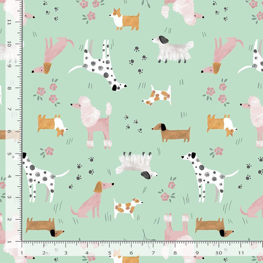 MUTTS ABOUT YOU Fabric, By Dear Stella, Mutts About You Collection, Dog Print, 100% Cotton By The Yard