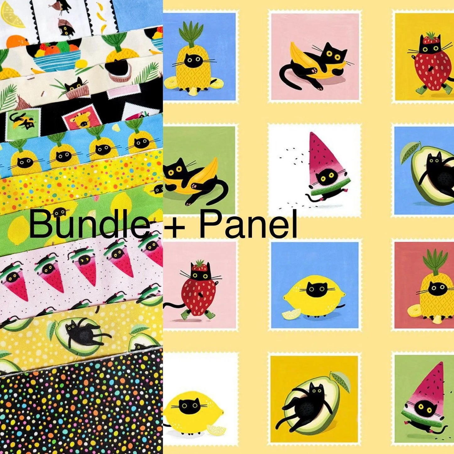 Dear Stella - Furruit Cocktail Fabric Bundle – 10 Pc (Or 11 Pc with Panel)