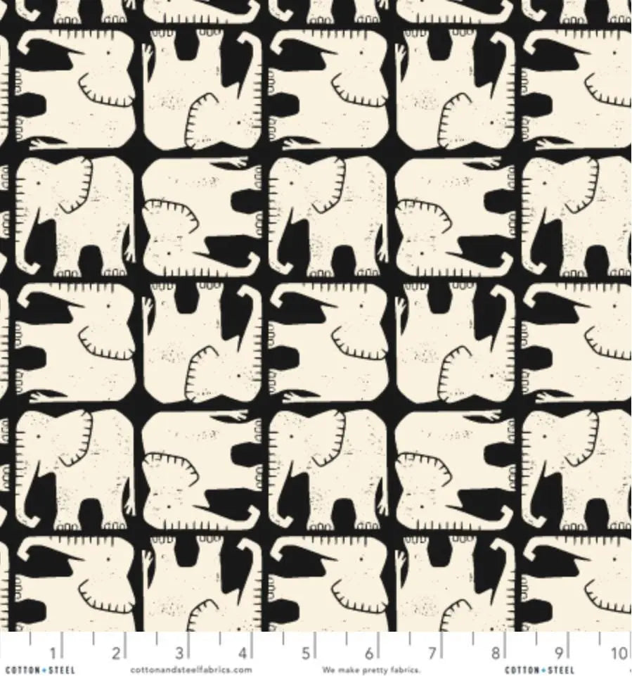 LV900-BK4 Rising Sun – Jolly Elephant Black Fabric