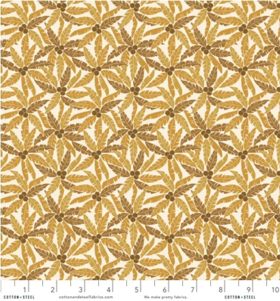 LV902-GO3 Rising Sun - Palm Tree - Golden Fabric