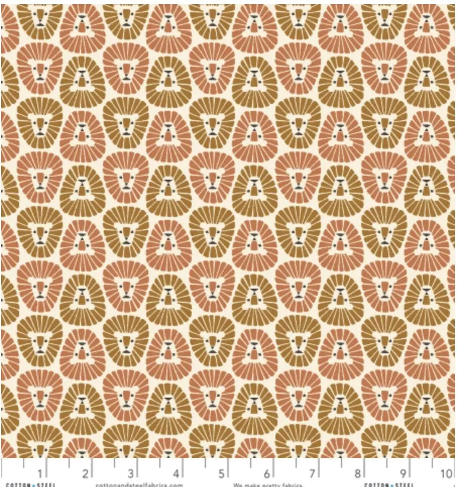 LV903-DU1 Rising Sun - Lion - Dust Fabric