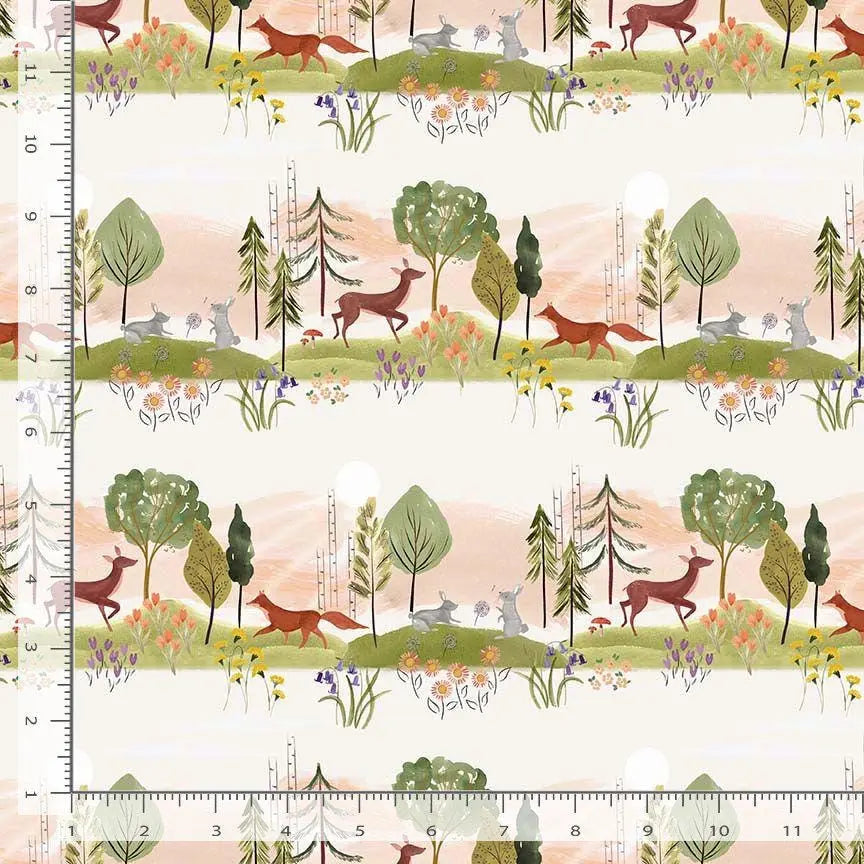 Playful Animals in Multi - Flolic – Dear Stella Fabric by Fay Nye | Floral Forest | 100% Cotton | Yardage, Half Yard, Fat Quarter