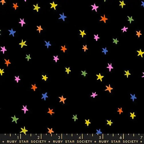 Starry New Vivid Rainbow Fabric – Ruby Star Society by Alexia Abegg | 100% Cotton Quilting Fabric | Multi Color Star Print RS4109 63