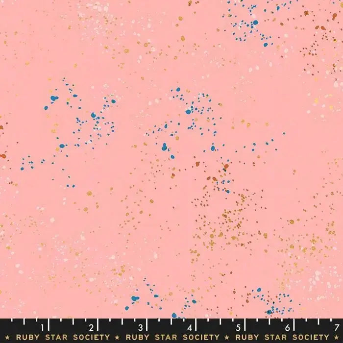Speckled Metallic Candy Pink Fabric – Ruby Star Society by Rashida Coleman Hale | RS5027 37M | Quilting Cotton