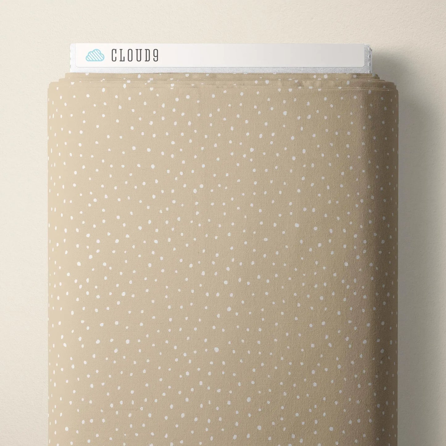 Dots Sand Fabric by the Yard | Alison Janssen Jubilant | Cloud9 Organic Cotton | Neutral Quilt Blender | 44 Inch Wide