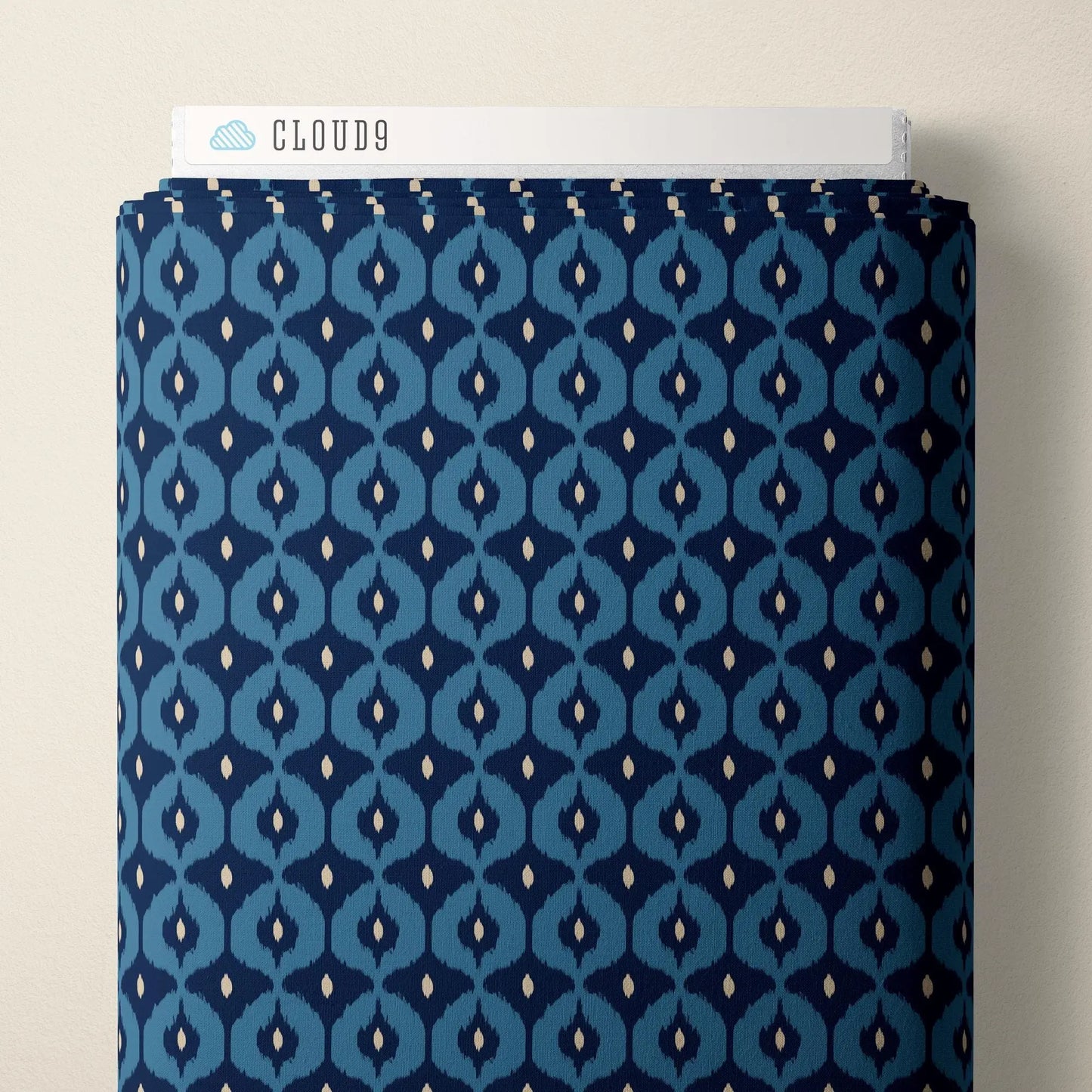 Bazaar Navy Blue Fabric by the Yard | Cloud9 Organic Cotton Quilt Fabric | Modern Geometric Blender 44/45"