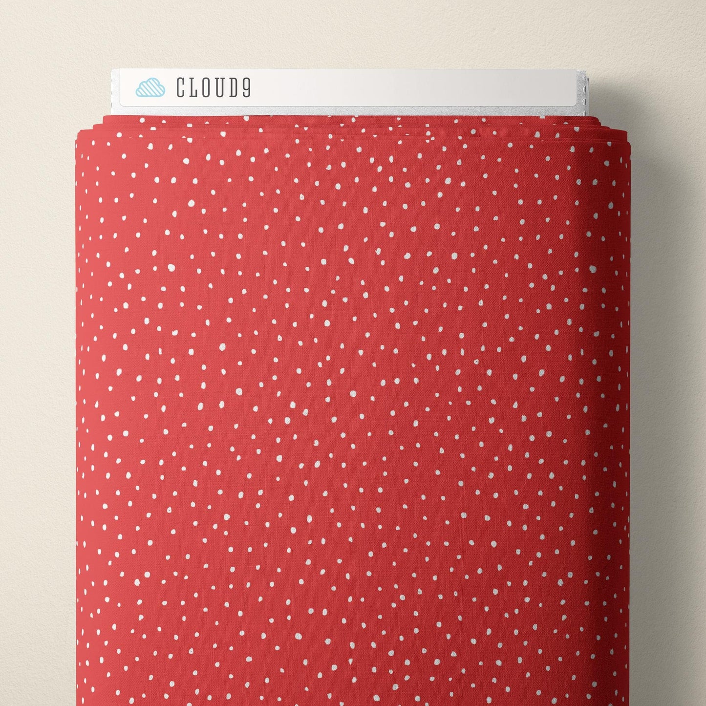 Dots Red Fabric by the Yard | Alison Janssen Jubilant | Cloud9 Organic Cotton | Red Quilt Blender | 44 Inch Wide