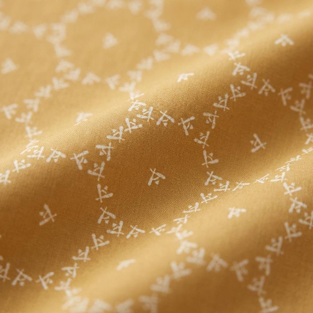 Nectar Weave Mustard Fabric | Sewcial Bee Collective for Art Gallery Fabrics | Summer Homestead Quilting Cotton by the Yard