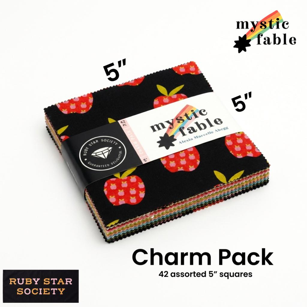 Mystic Fable Charm Pack RS4144PP by Alexia Abegg for Ruby Star Society | 5" Precut Fabric Squares | Quilting Cotton Bundle