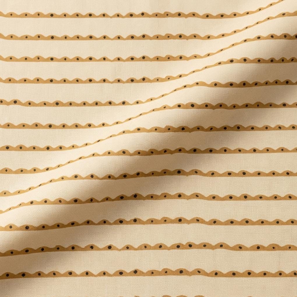 Dreamy Lace Stripe Fabric Cream | Summer Homestead by Sewcial Bee Collective | Art Gallery Fabrics Scallop Stripe Cotton Fabric