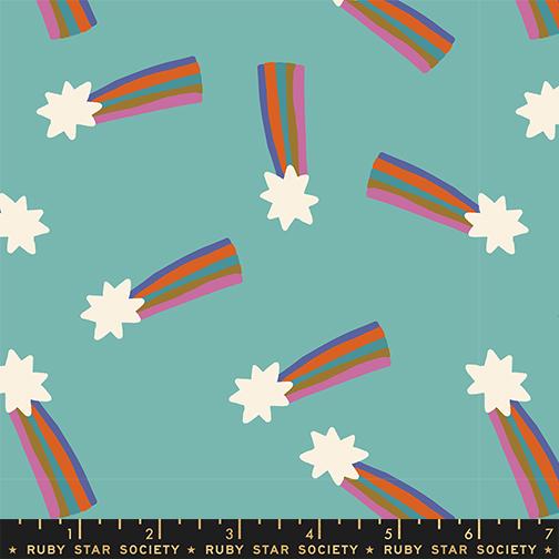 Mystic Fable Shooting Star Cottage Blue Fabric by Alexia Abegg for Ruby Star Society | Quilting Cotton Yardage | RS4148 13
