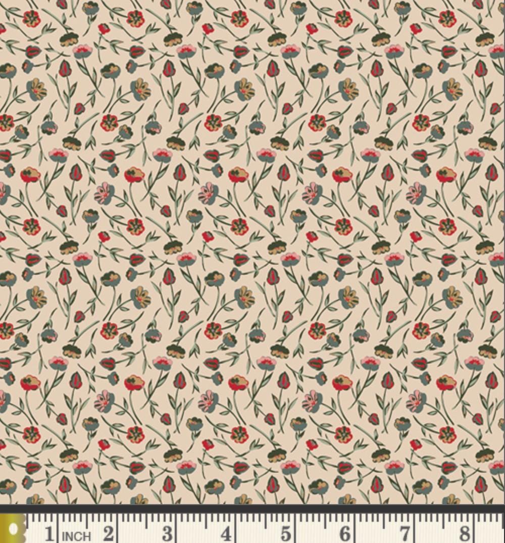 Tulip Time Wintertide Fabric Small Floral SPR-42606