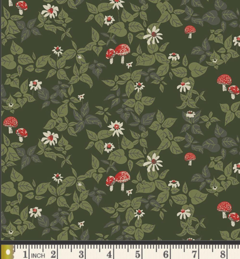 Woodland Walk Evergreen Fabric SPR-42615