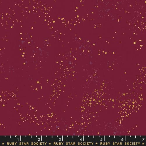 Speckled Metallic Wine Time RS5027-36M Fabric by the Yard | Ruby Star Society Speckled Metallic | Burgundy Wine Metallic Blender Fabric