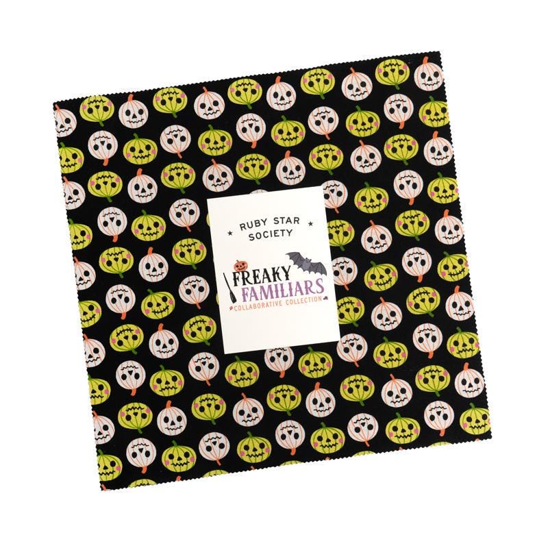 Freaky Familiars Layer Cake® RS5190LC Ruby Star Society | Halloween Precut Fabric Squares | 42 Piece 10 Inch Stack