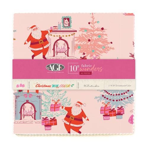 Christmas in Color 10" Fabric Wonders Art Gallery Fabrics | 42 Piece 10 Inch Squares | Christmas Precut Fabric
