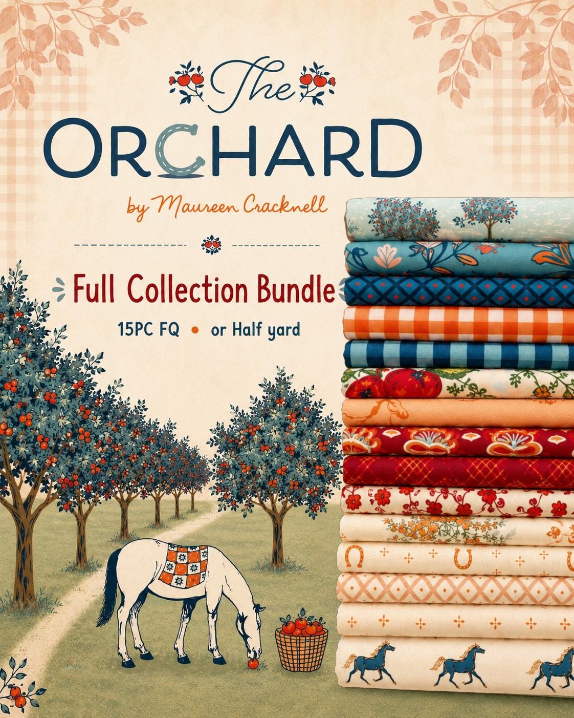 The Orchard Full Collection Bundle – 15 Piece Bundle – Maureen Cracknell – Art Gallery Fabrics