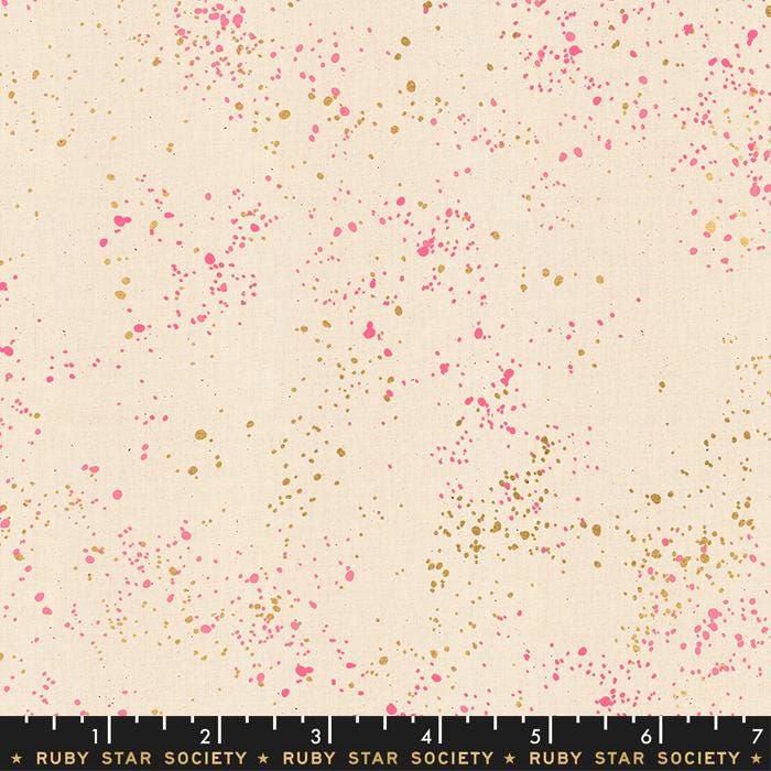 Speckled Metallic Neon Pink Fabric by Rashida Coleman Hale for Ruby Star Society | Natural Blender | RS5027 16M
