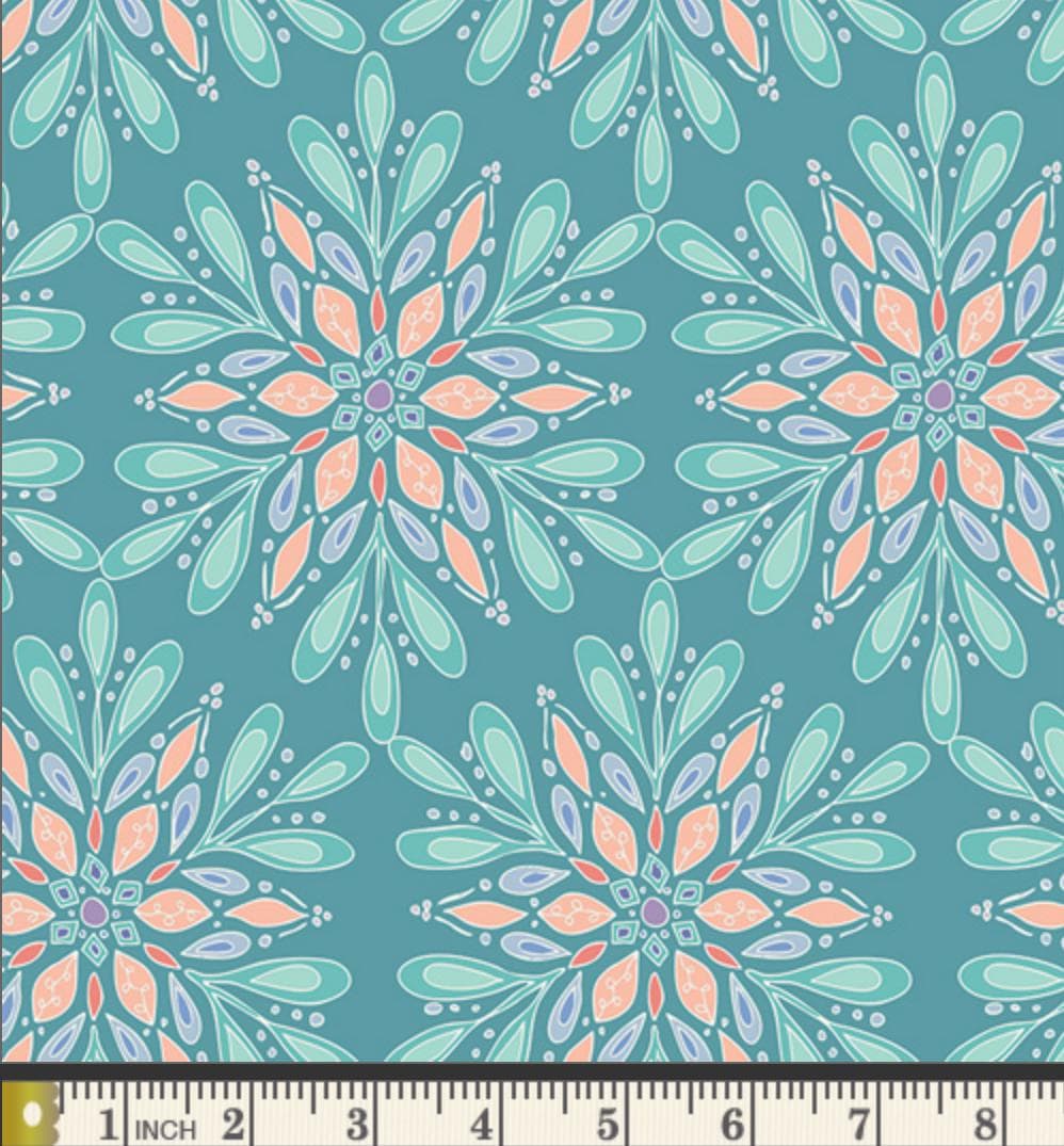 Frosted Garden Fabric Bundle, Frost & Fir, 6 Piece Floral Fat Quarter or Half Yard Set, Sewcial Bee Collective, Art Gallery Fabrics