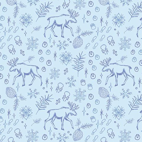 Frostlight Village Fat Quarter Bundle | Frost & Fir Fabric | 5 Piece Winter Quilting Cotton Bundle | Art Gallery Fabrics | Half Yard Option