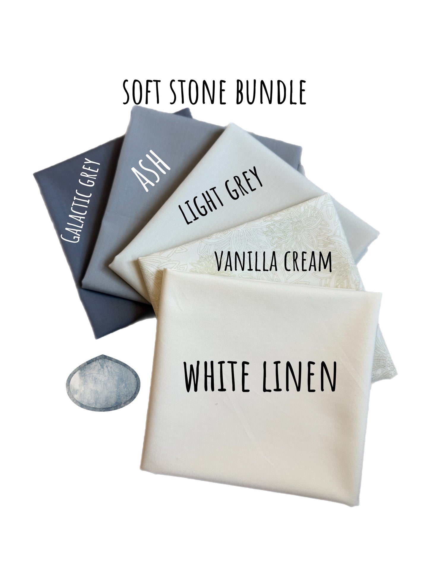 AGF Neutral Fabric Bundle | Soft Stone 5 Piece Fat Quarter or Half Yard Bundle